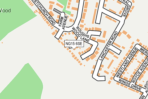 NG15 6SE map - OS OpenMap – Local (Ordnance Survey)