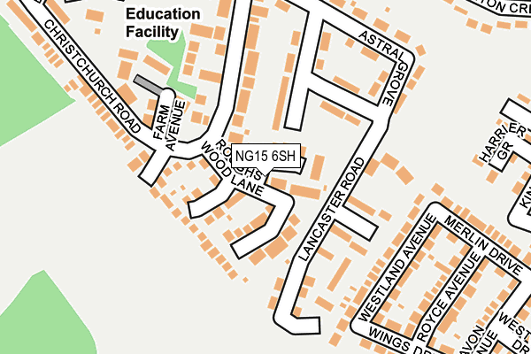 NG15 6SH map - OS OpenMap – Local (Ordnance Survey)