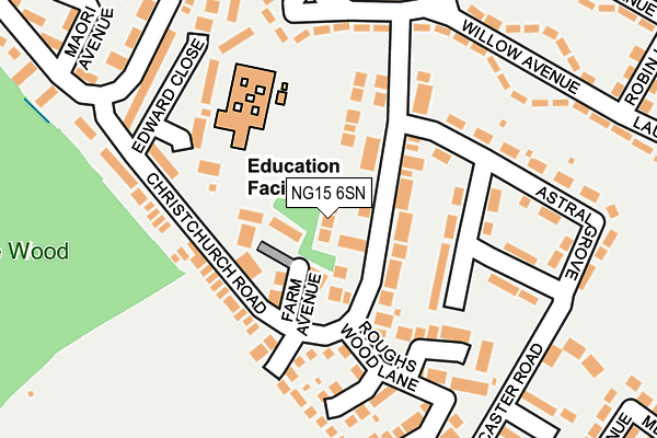 NG15 6SN map - OS OpenMap – Local (Ordnance Survey)