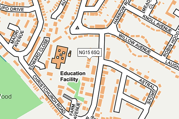 NG15 6SQ map - OS OpenMap – Local (Ordnance Survey)