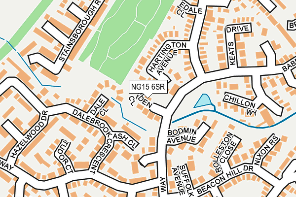 NG15 6SR map - OS OpenMap – Local (Ordnance Survey)