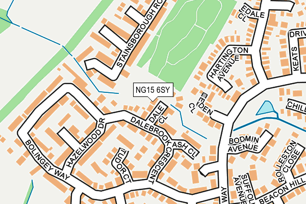 NG15 6SY map - OS OpenMap – Local (Ordnance Survey)