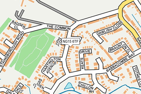 NG15 6TF map - OS OpenMap – Local (Ordnance Survey)