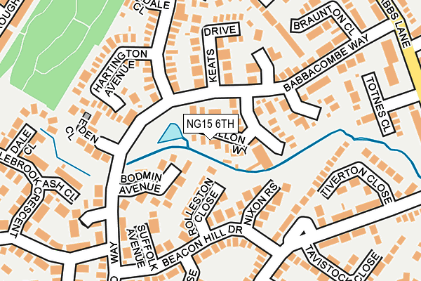NG15 6TH map - OS OpenMap – Local (Ordnance Survey)