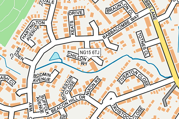 NG15 6TJ map - OS OpenMap – Local (Ordnance Survey)