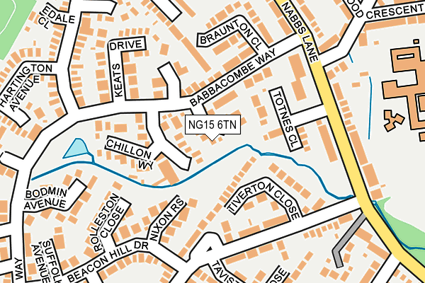 NG15 6TN map - OS OpenMap – Local (Ordnance Survey)