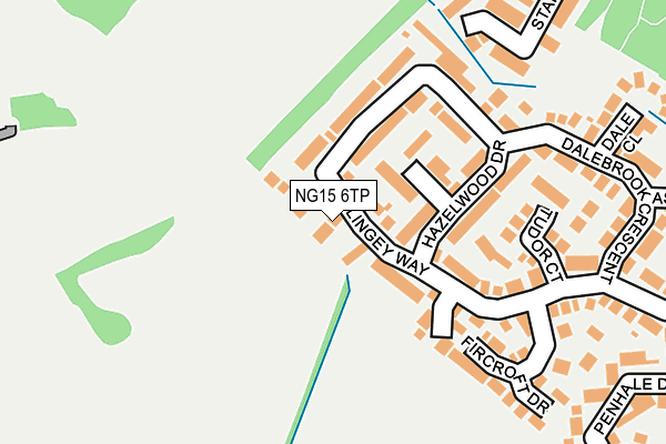 NG15 6TP map - OS OpenMap – Local (Ordnance Survey)