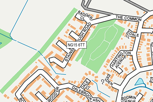 NG15 6TT map - OS OpenMap – Local (Ordnance Survey)