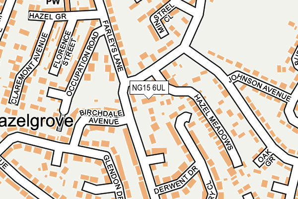 NG15 6UL map - OS OpenMap – Local (Ordnance Survey)