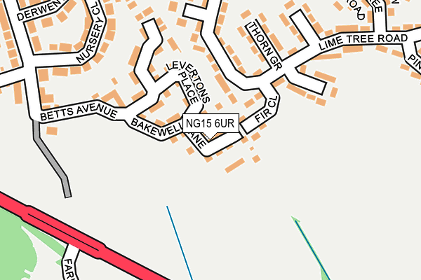 NG15 6UR map - OS OpenMap – Local (Ordnance Survey)