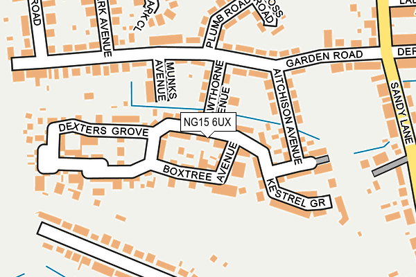 NG15 6UX map - OS OpenMap – Local (Ordnance Survey)