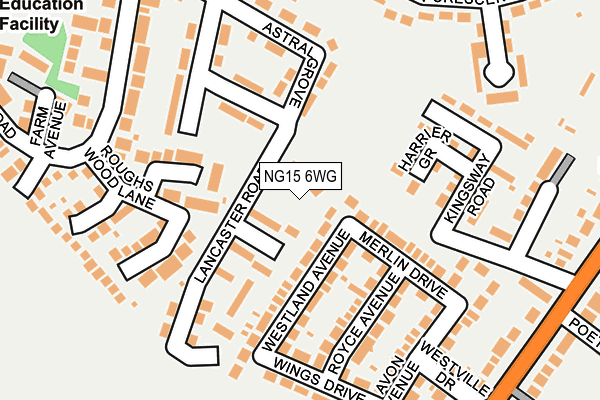 NG15 6WG map - OS OpenMap – Local (Ordnance Survey)
