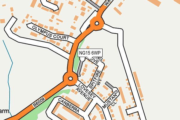 NG15 6WP map - OS OpenMap – Local (Ordnance Survey)