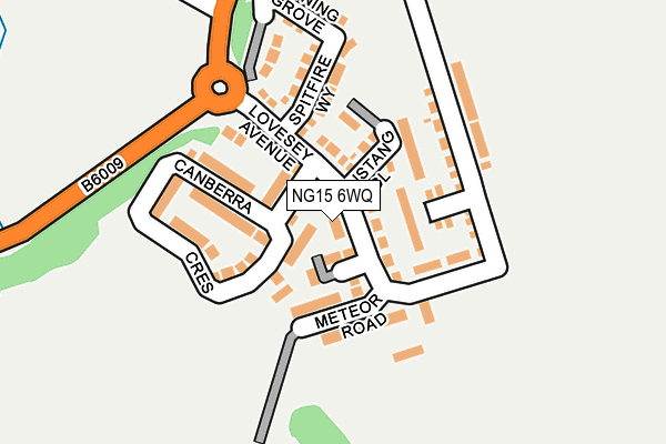 NG15 6WQ map - OS OpenMap – Local (Ordnance Survey)