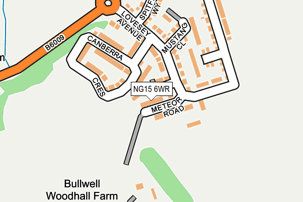 NG15 6WR map - OS OpenMap – Local (Ordnance Survey)