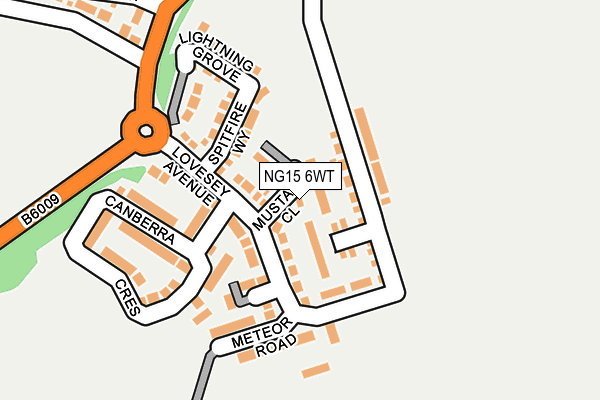 NG15 6WT map - OS OpenMap – Local (Ordnance Survey)