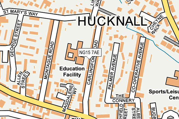 NG15 7AE map - OS OpenMap – Local (Ordnance Survey)