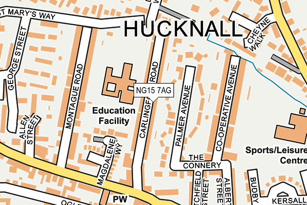NG15 7AG map - OS OpenMap – Local (Ordnance Survey)