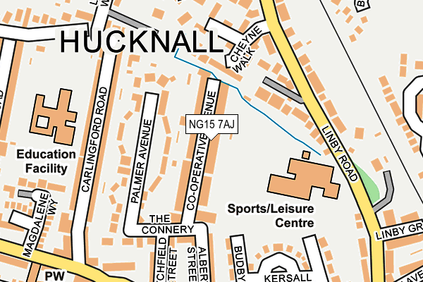 NG15 7AJ map - OS OpenMap – Local (Ordnance Survey)