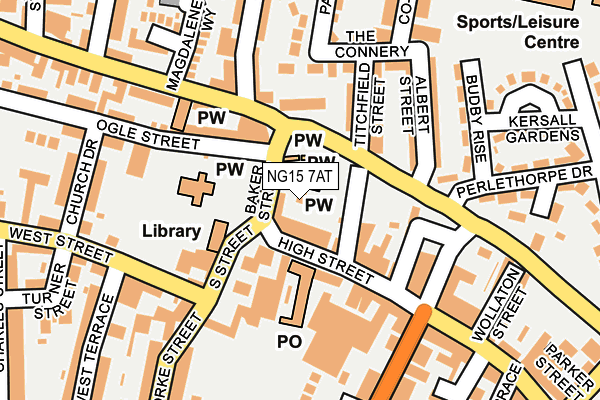 NG15 7AT map - OS OpenMap – Local (Ordnance Survey)