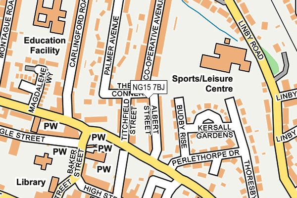 NG15 7BJ map - OS OpenMap – Local (Ordnance Survey)