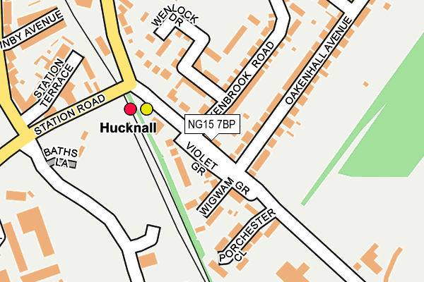 NG15 7BP map - OS OpenMap – Local (Ordnance Survey)