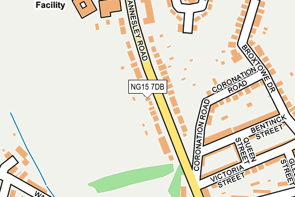 NG15 7DB map - OS OpenMap – Local (Ordnance Survey)