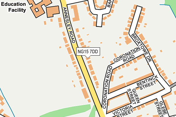 NG15 7DD map - OS OpenMap – Local (Ordnance Survey)