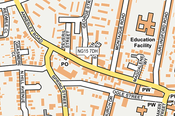 NG15 7DH map - OS OpenMap – Local (Ordnance Survey)