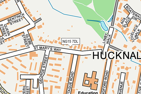 NG15 7DL map - OS OpenMap – Local (Ordnance Survey)