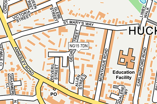 NG15 7DN map - OS OpenMap – Local (Ordnance Survey)