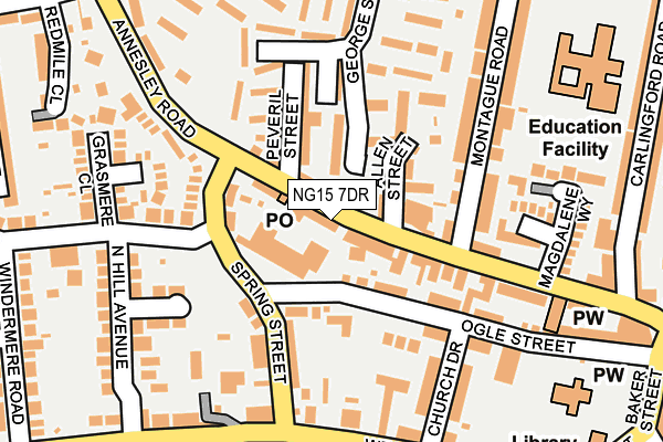 NG15 7DR map - OS OpenMap – Local (Ordnance Survey)