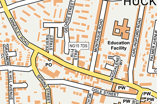 NG15 7DS map - OS OpenMap – Local (Ordnance Survey)