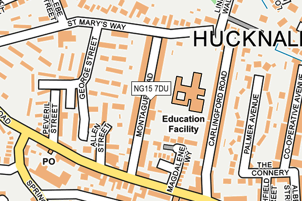 NG15 7DU map - OS OpenMap – Local (Ordnance Survey)