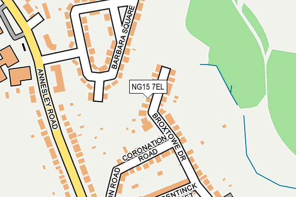NG15 7EL map - OS OpenMap – Local (Ordnance Survey)