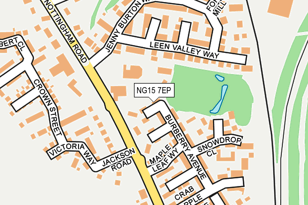 NG15 7EP map - OS OpenMap – Local (Ordnance Survey)