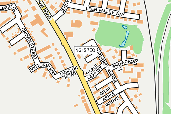 NG15 7EQ map - OS OpenMap – Local (Ordnance Survey)