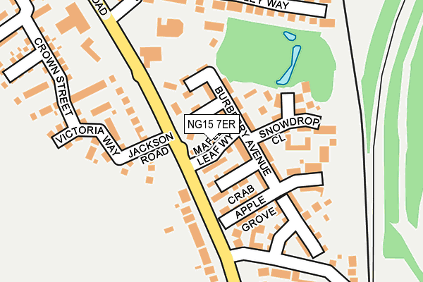 NG15 7ER map - OS OpenMap – Local (Ordnance Survey)
