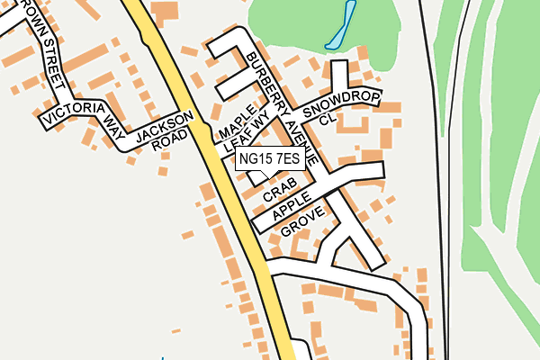 NG15 7ES map - OS OpenMap – Local (Ordnance Survey)