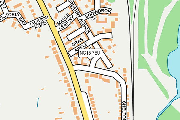 NG15 7EU map - OS OpenMap – Local (Ordnance Survey)