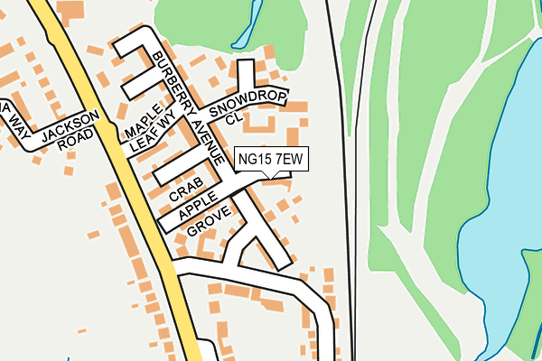 NG15 7EW map - OS OpenMap – Local (Ordnance Survey)