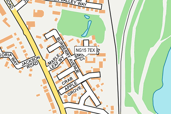 NG15 7EX map - OS OpenMap – Local (Ordnance Survey)