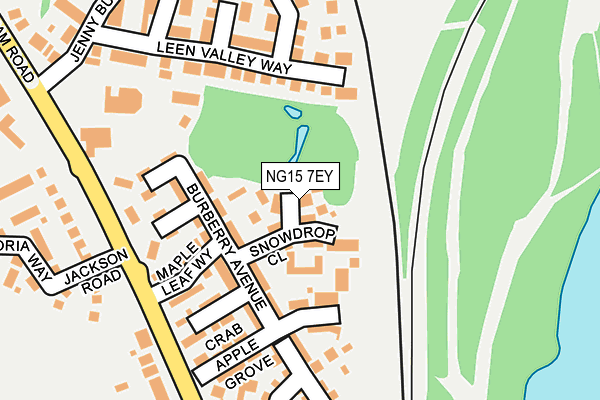NG15 7EY map - OS OpenMap – Local (Ordnance Survey)
