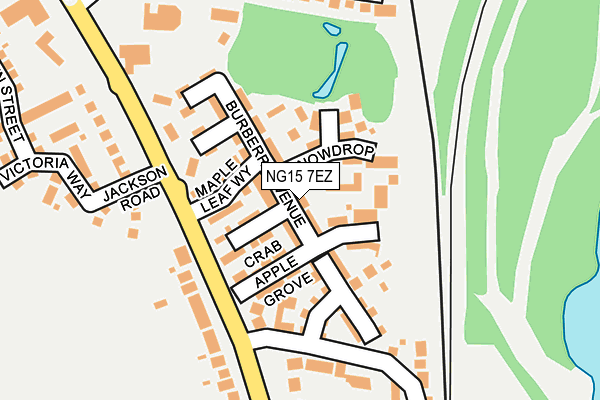 NG15 7EZ map - OS OpenMap – Local (Ordnance Survey)