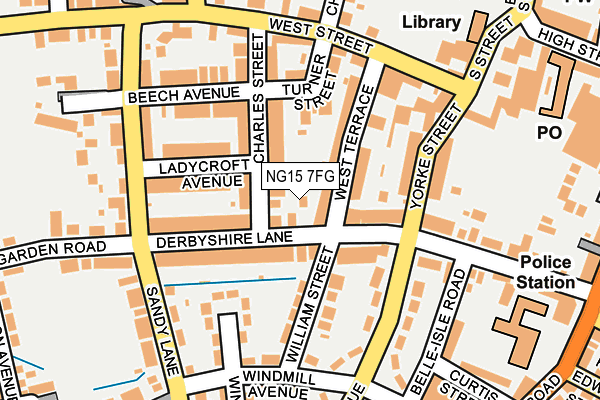 NG15 7FG map - OS OpenMap – Local (Ordnance Survey)
