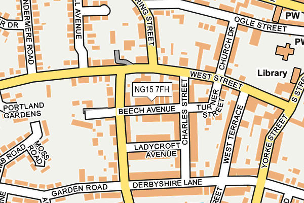 NG15 7FH map - OS OpenMap – Local (Ordnance Survey)