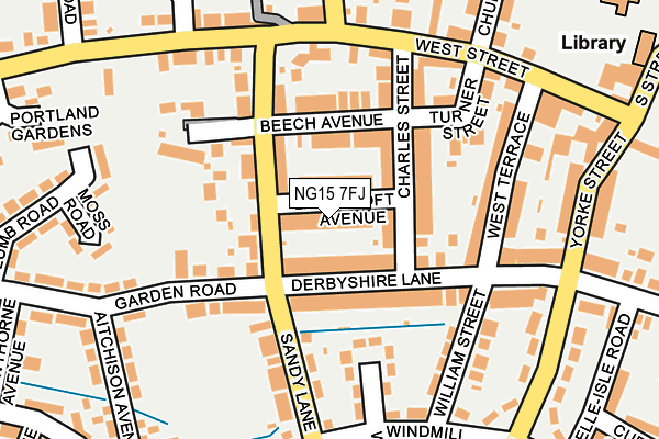 NG15 7FJ map - OS OpenMap – Local (Ordnance Survey)