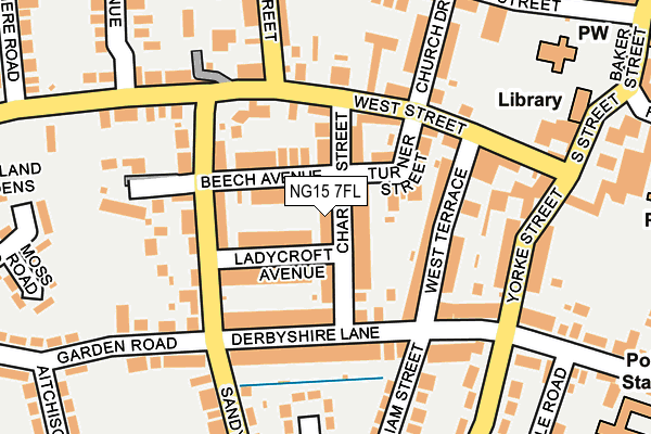 NG15 7FL map - OS OpenMap – Local (Ordnance Survey)
