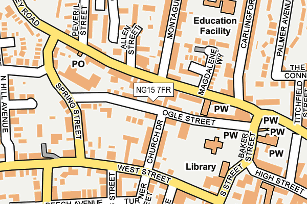NG15 7FR map - OS OpenMap – Local (Ordnance Survey)