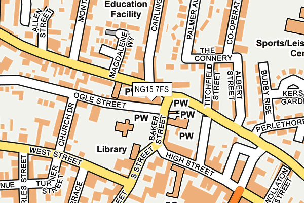 NG15 7FS map - OS OpenMap – Local (Ordnance Survey)